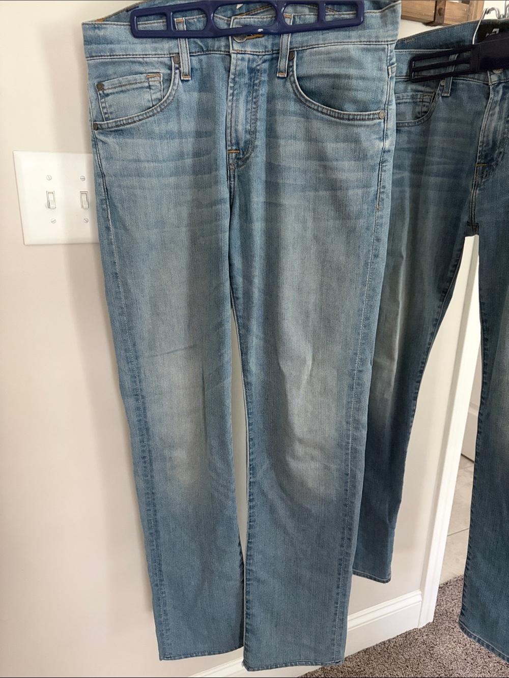 7 For All Mankind Light Blue Straight Jeans